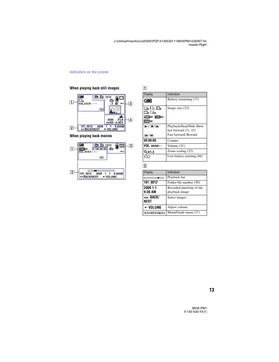 Sony bloggie  MHS-PM1 User Manual | Page 13 / 75