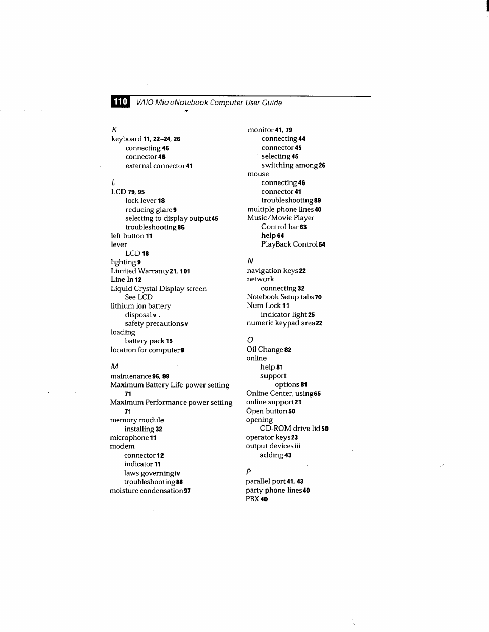 Sony PCG-505GX User Manual | Page 120 / 123