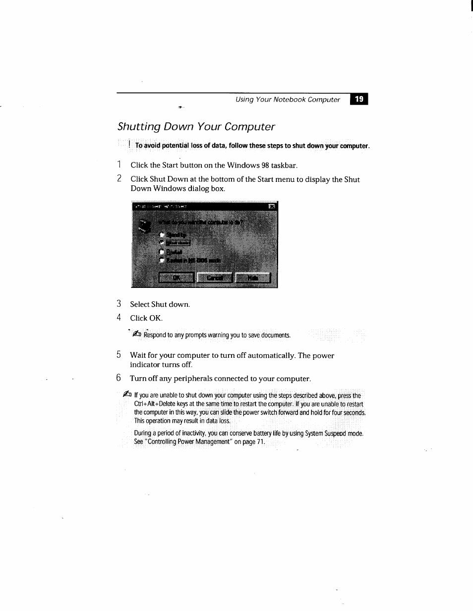 Shutting down your computer | Sony PCG-505GX User Manual | Page 29 / 123