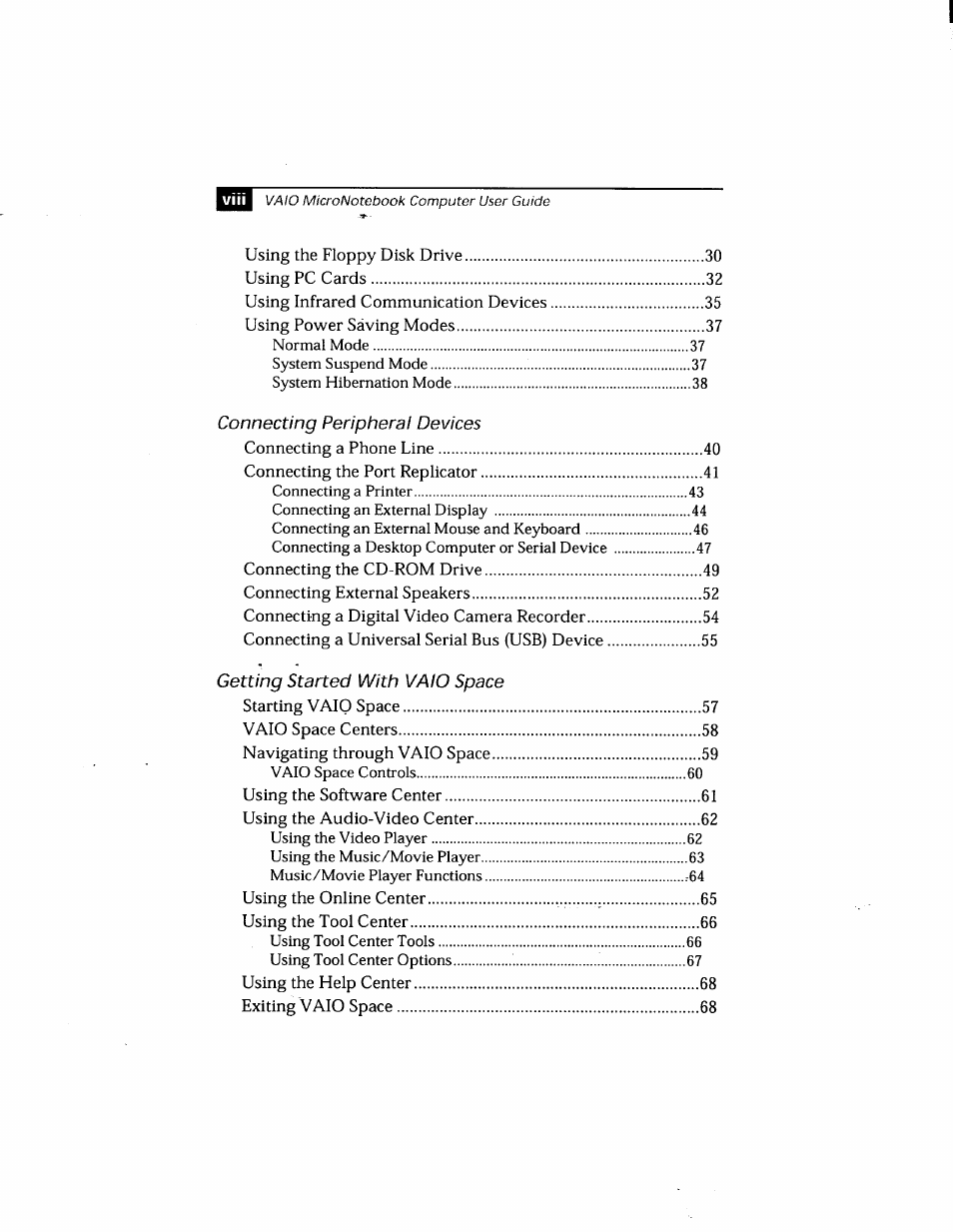 Sony PCG-505GX User Manual | Page 8 / 123