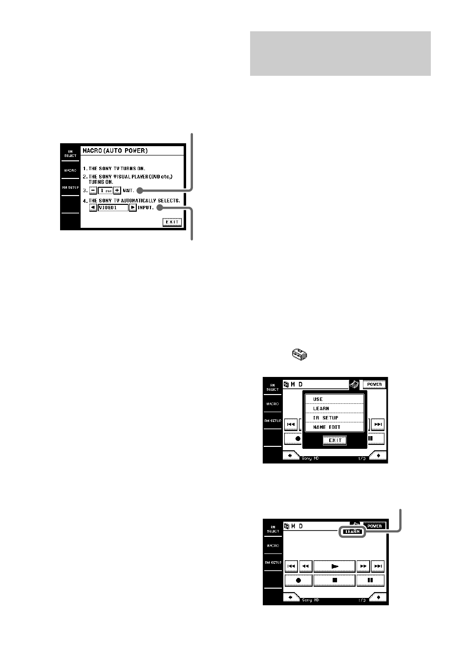 Learning the commands of other remote commanders | Sony RM-TP2 User Manual | Page 26 / 41