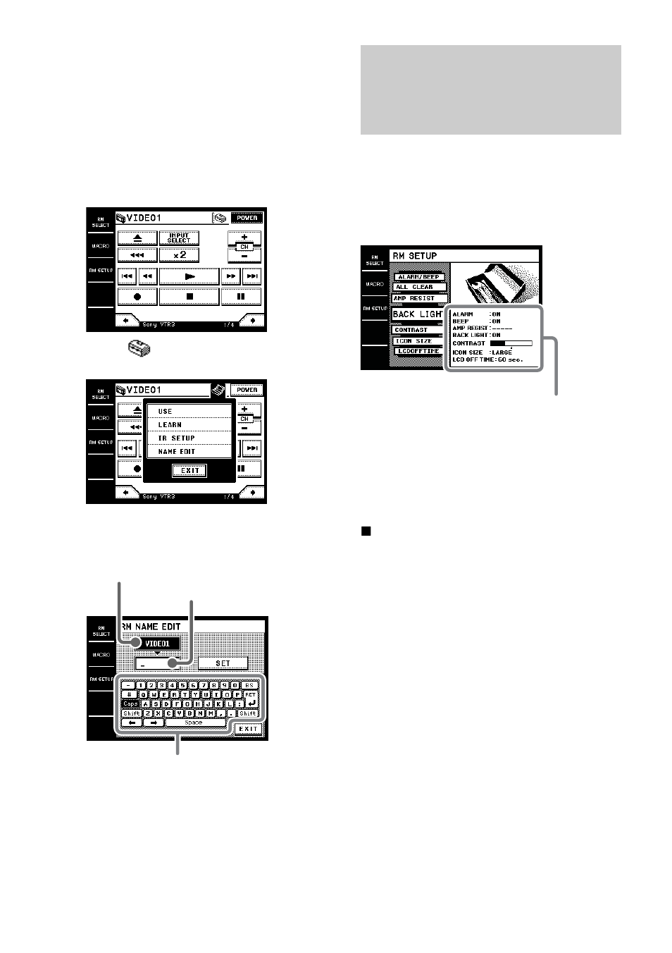 Adjusting the commander’s operating environment | Sony RM-TP2 User Manual | Page 30 / 41