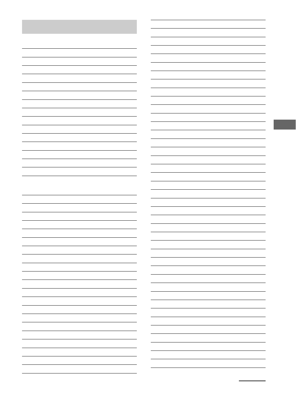 Maker compatibility list | Sony RM-TP2 User Manual | Page 37 / 41