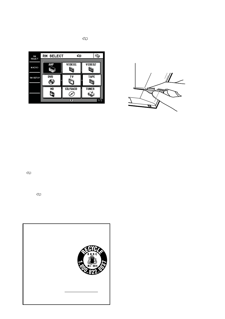 Using the touch pen | Sony RM-TP2 User Manual | Page 6 / 41