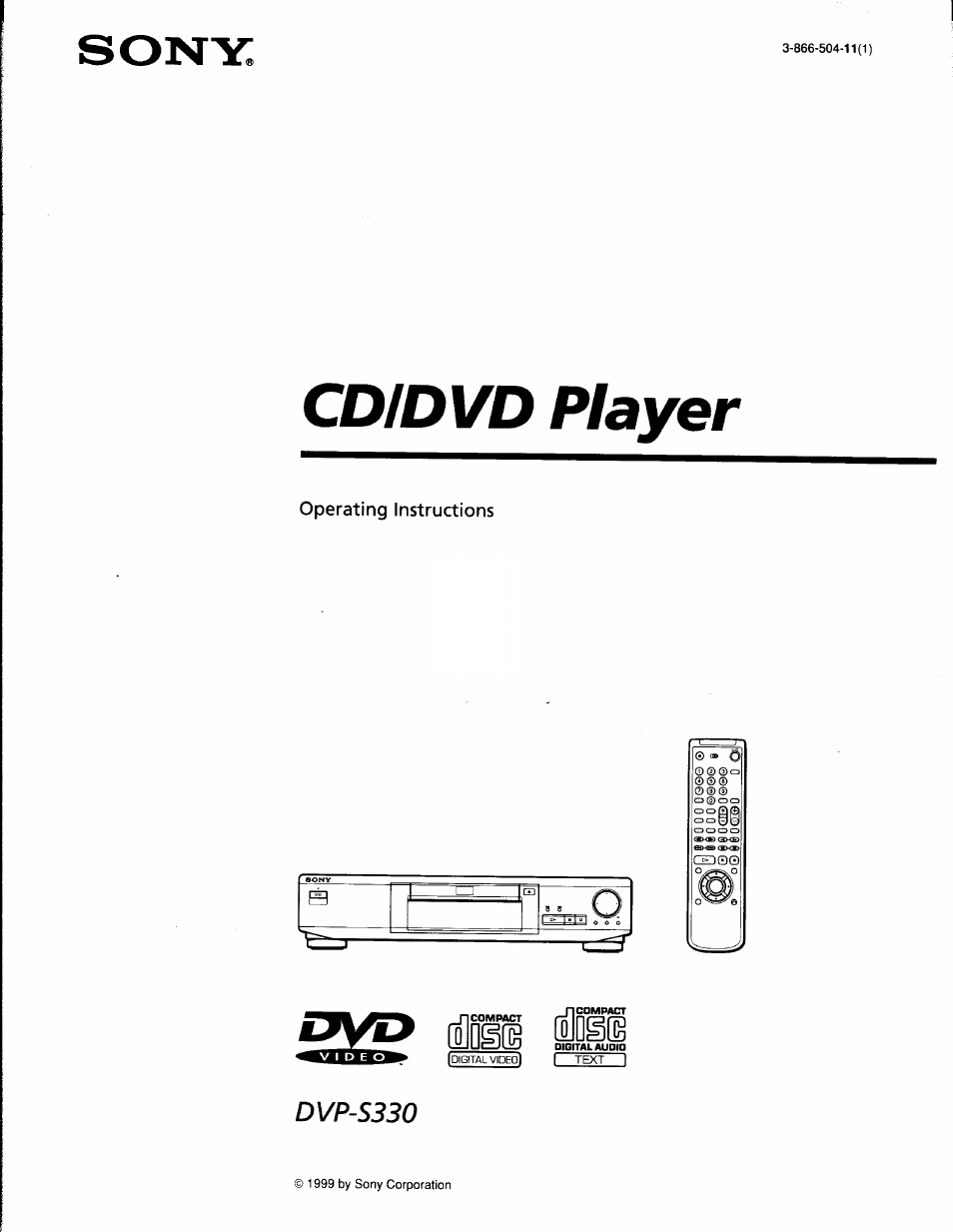 Sony DVP-S330 User Manual | 62 pages