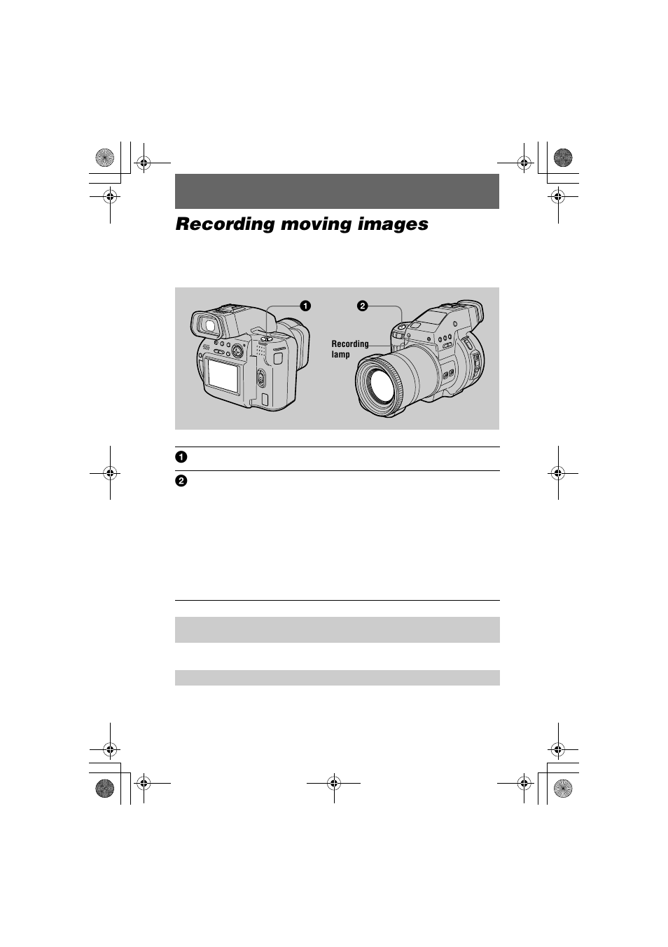 Recording moving images | Sony MVC-CD1000 User Manual | Page 24 / 80