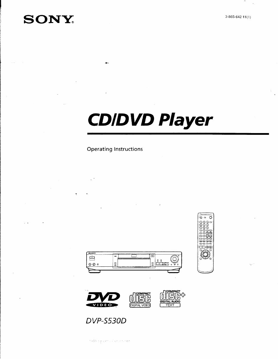 Sony DVP S530D User Manual | 67 pages