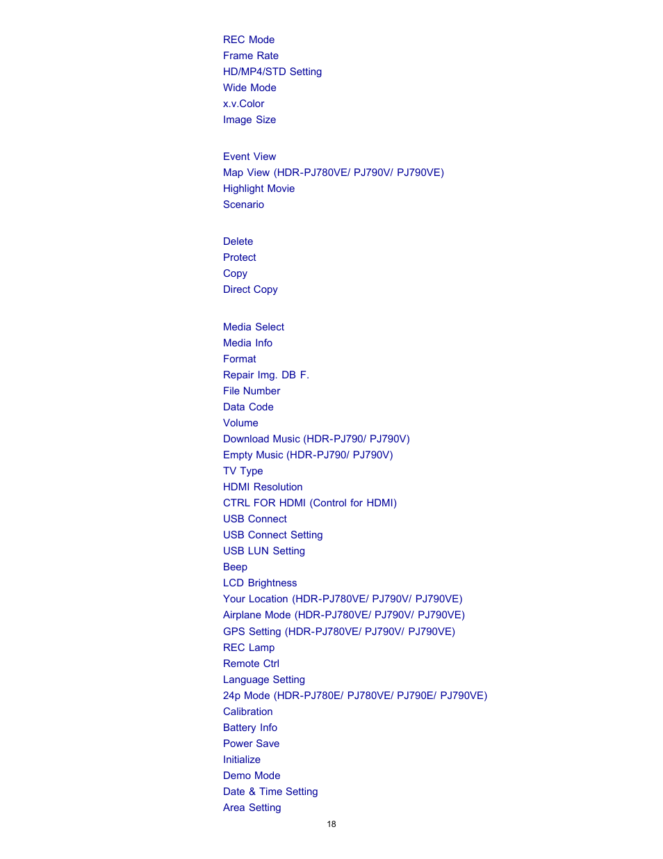 Sony HDR-PJ790V User Manual | Page 27 / 287