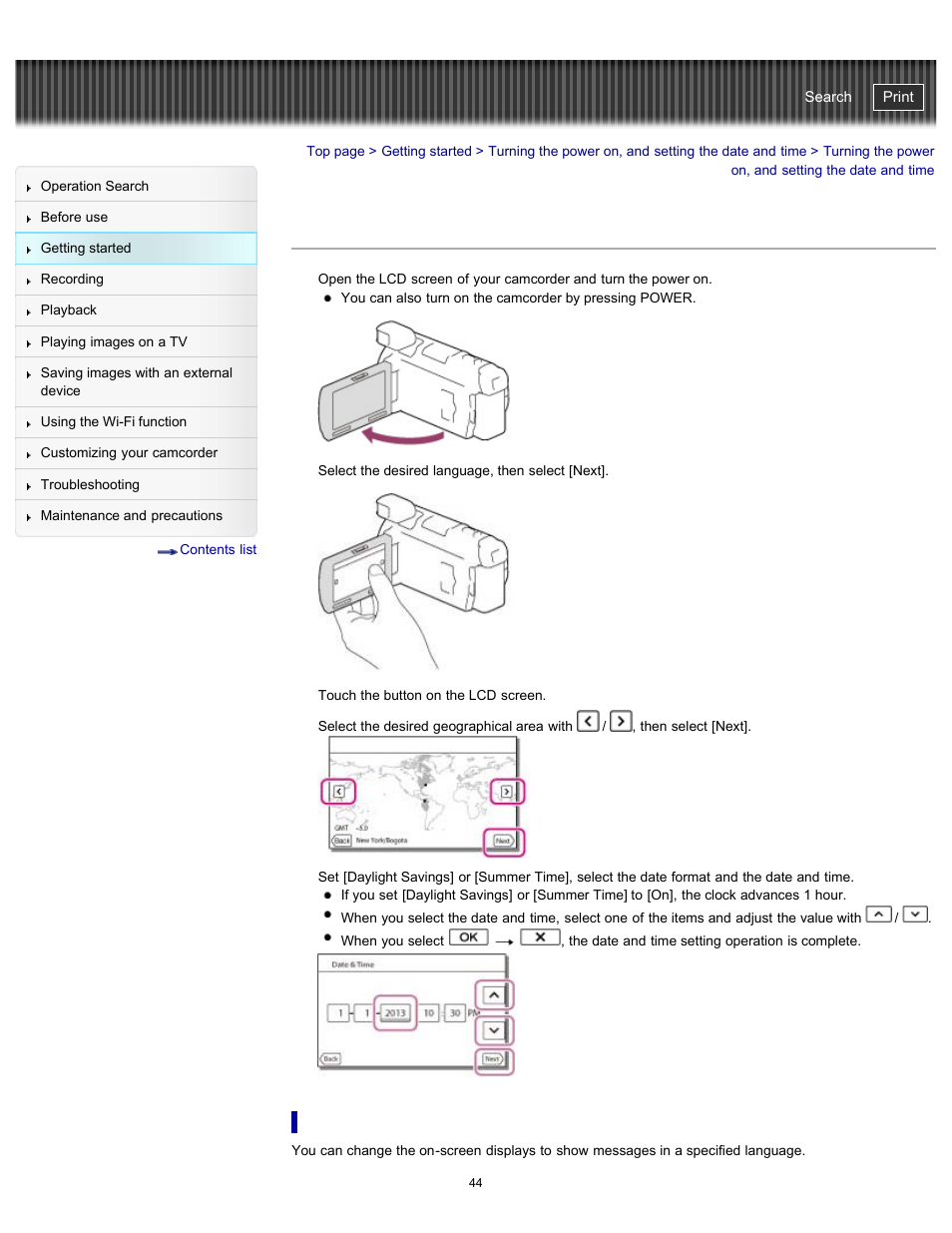 Handycam" user guide | Sony HDR-PJ790V User Manual | Page 53 / 287