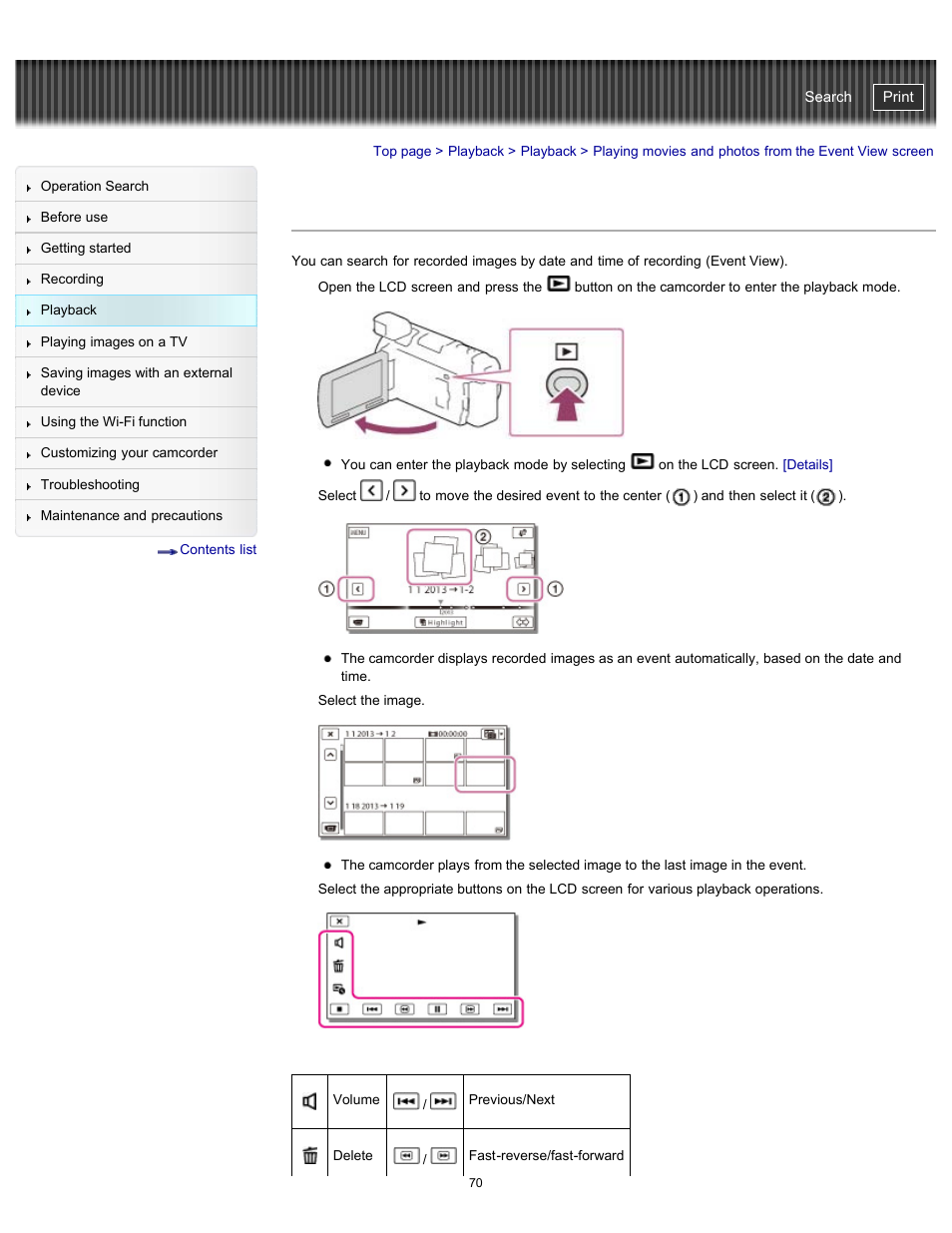 Handycam" user guide | Sony HDR-PJ790V User Manual | Page 79 / 287