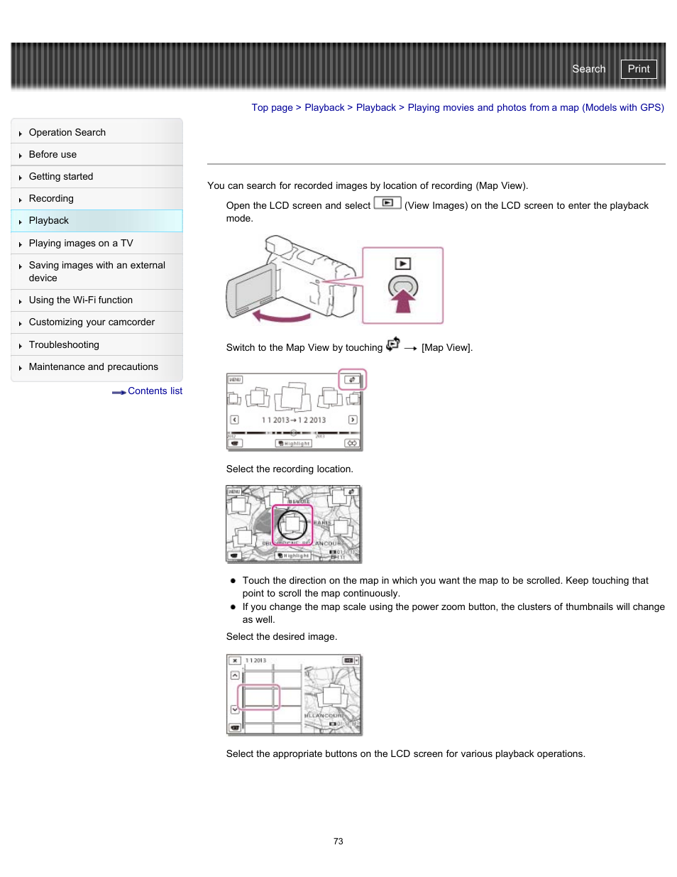 Handycam" user guide | Sony HDR-PJ790V User Manual | Page 82 / 287