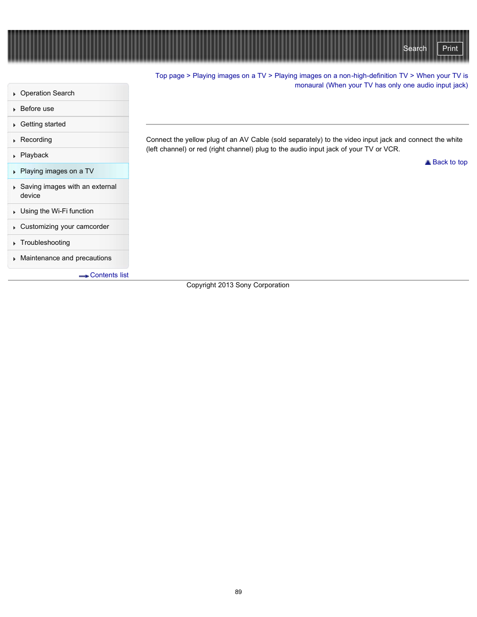 Input jack), Handycam" user guide | Sony HDR-PJ790V User Manual | Page 98 / 287