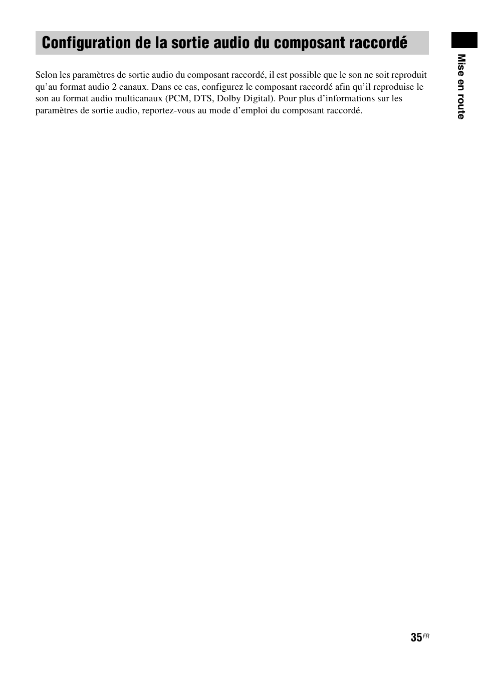 Configuration de la sortie audio du, Composant raccordé | Sony HT-CT500 User Manual | Page 141 / 340