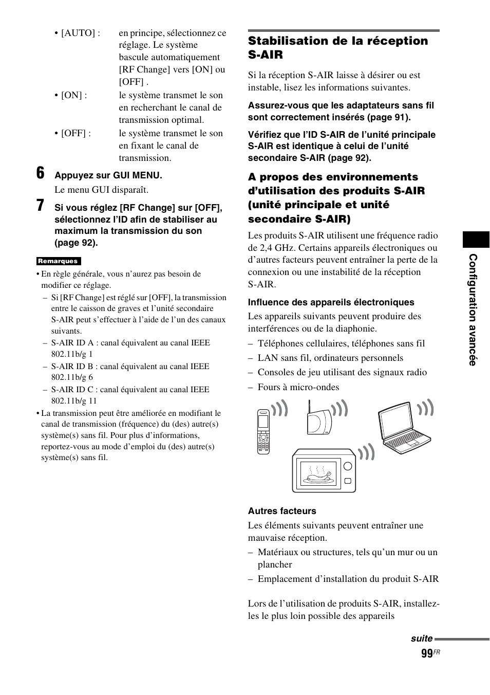 Stabilisation de la réception s-air | Sony HT-CT500 User Manual | Page 205 / 340
