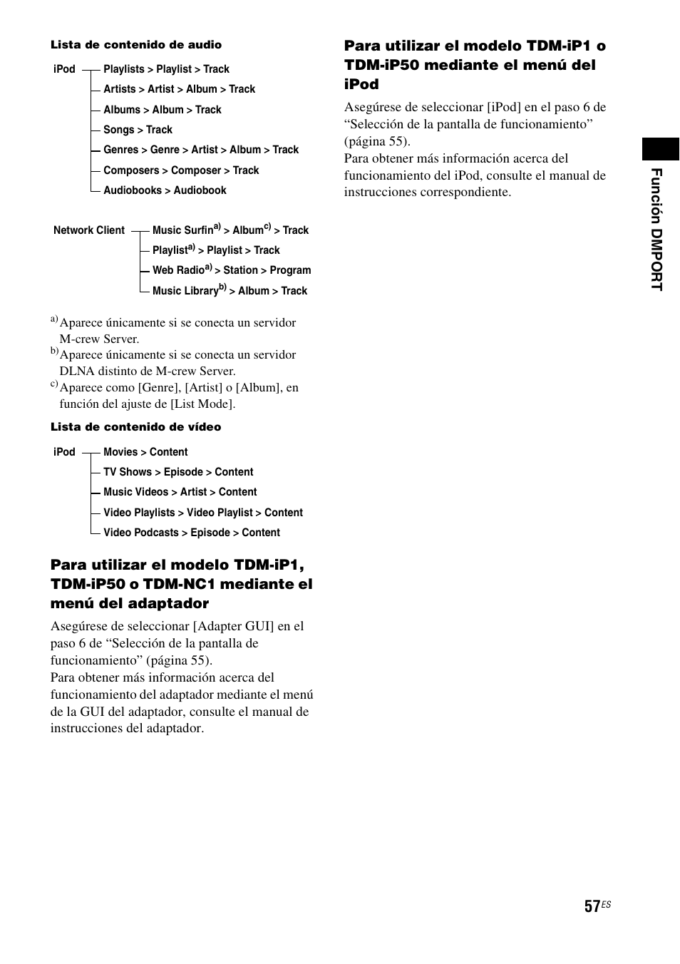 Funci ón dm po r t | Sony HT-CT500 User Manual | Page 277 / 340
