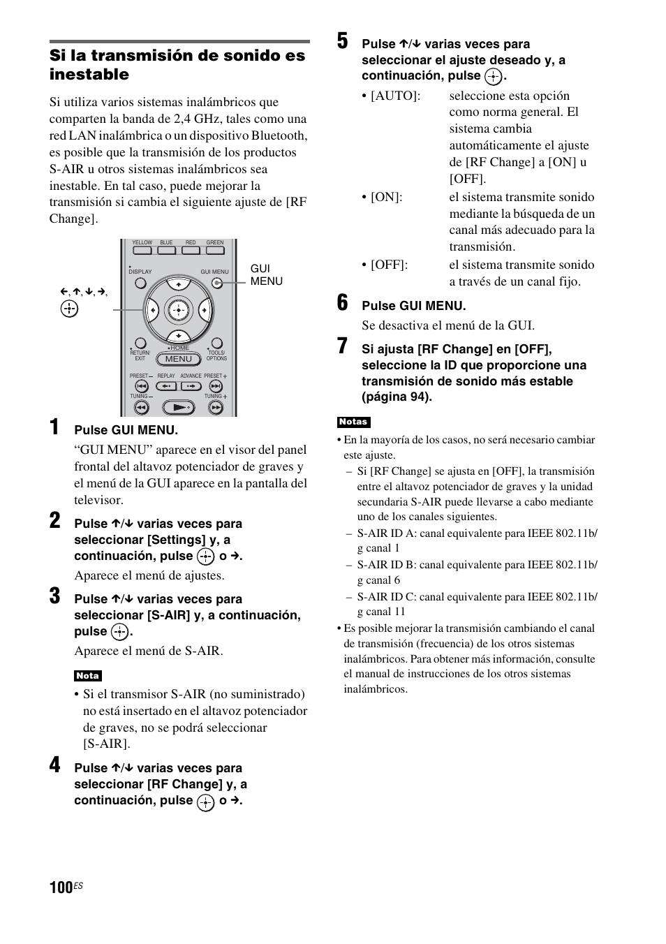 Si la transmisión de sonido es inestable | Sony HT-CT500 User Manual | Page 320 / 340