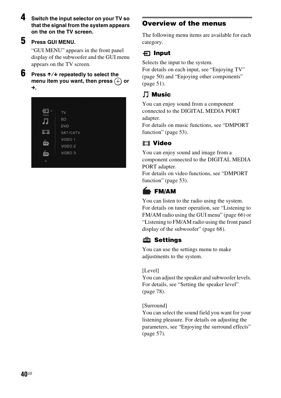 Sony HT-CT500 User Manual | Page 40 / 340