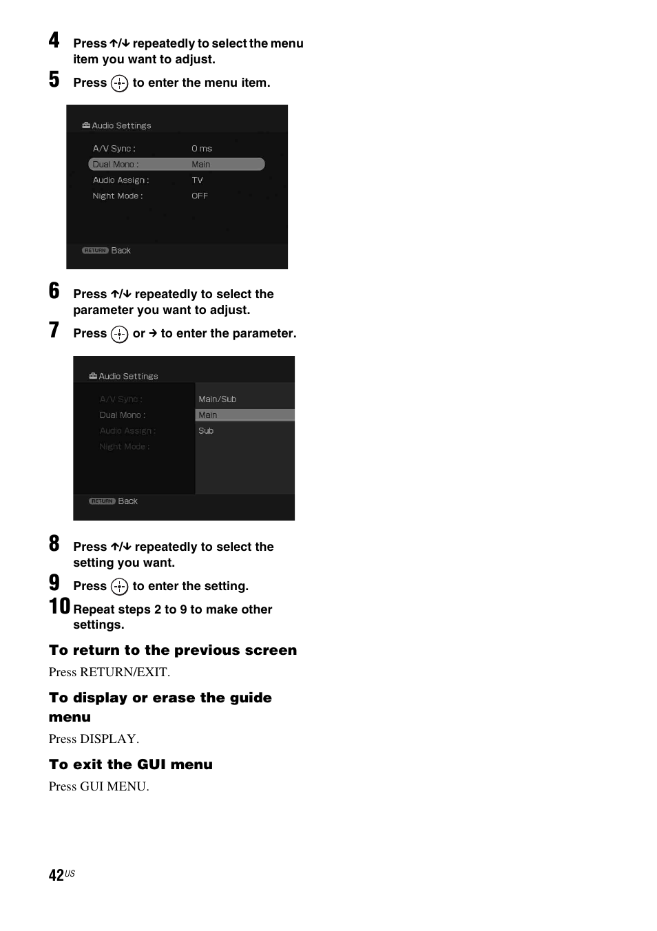 Sony HT-CT500 User Manual | Page 42 / 340