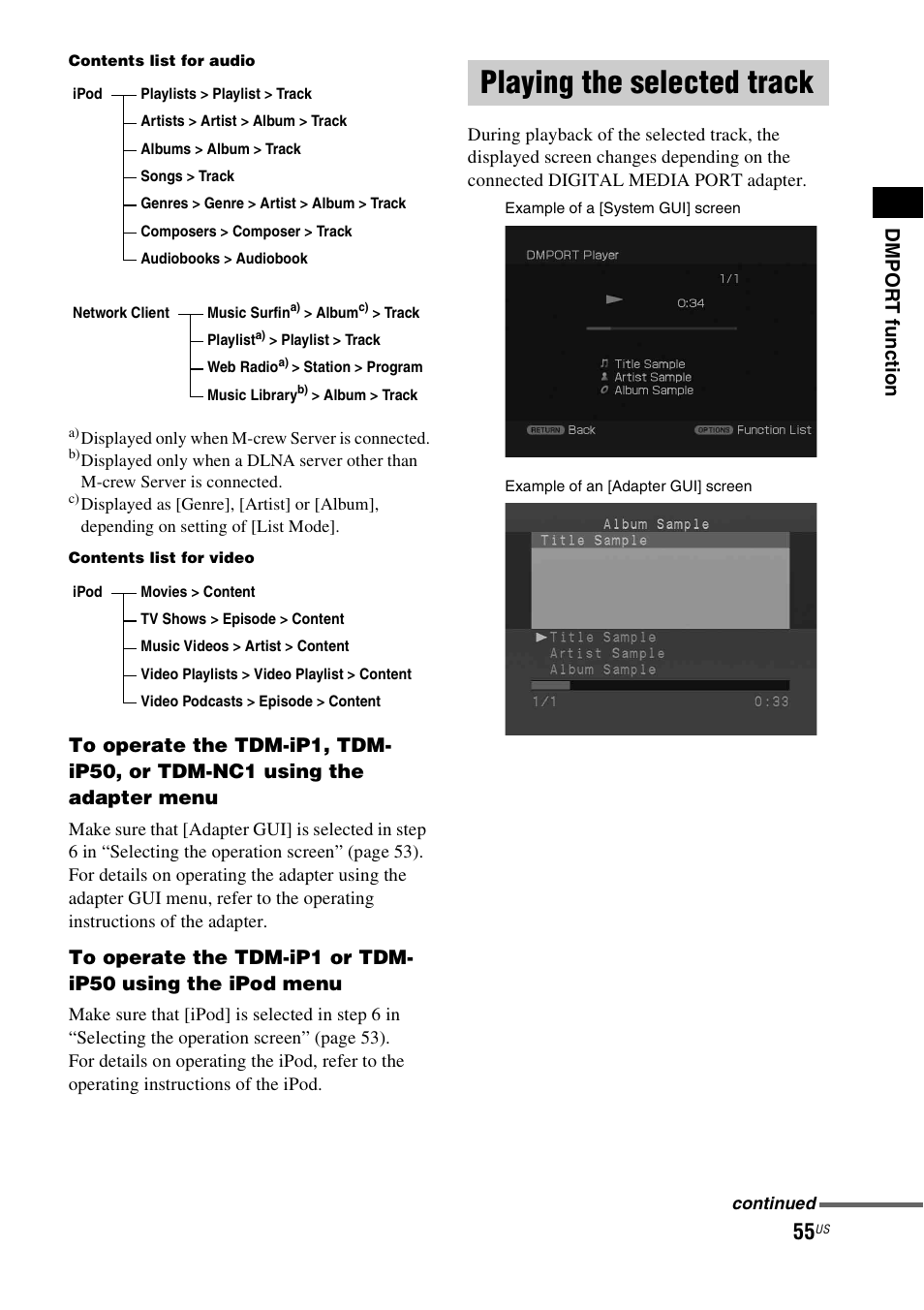 Playing the selected track | Sony HT-CT500 User Manual | Page 55 / 340