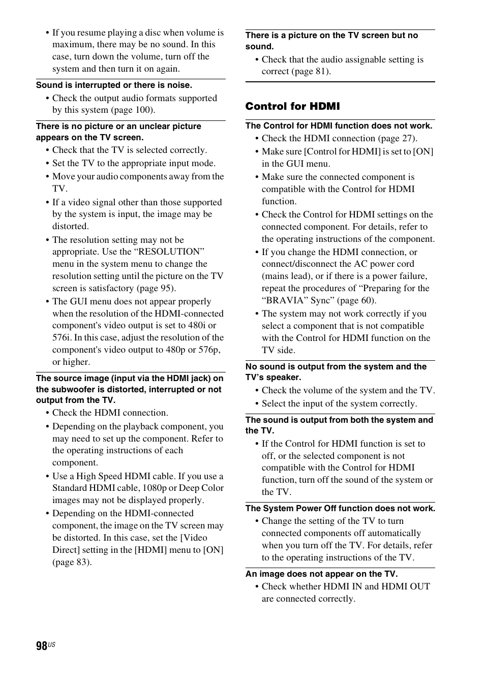 Sony HT-CT500 User Manual | Page 98 / 340