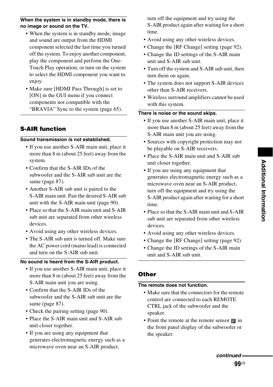 Sony HT-CT500 User Manual | Page 99 / 340