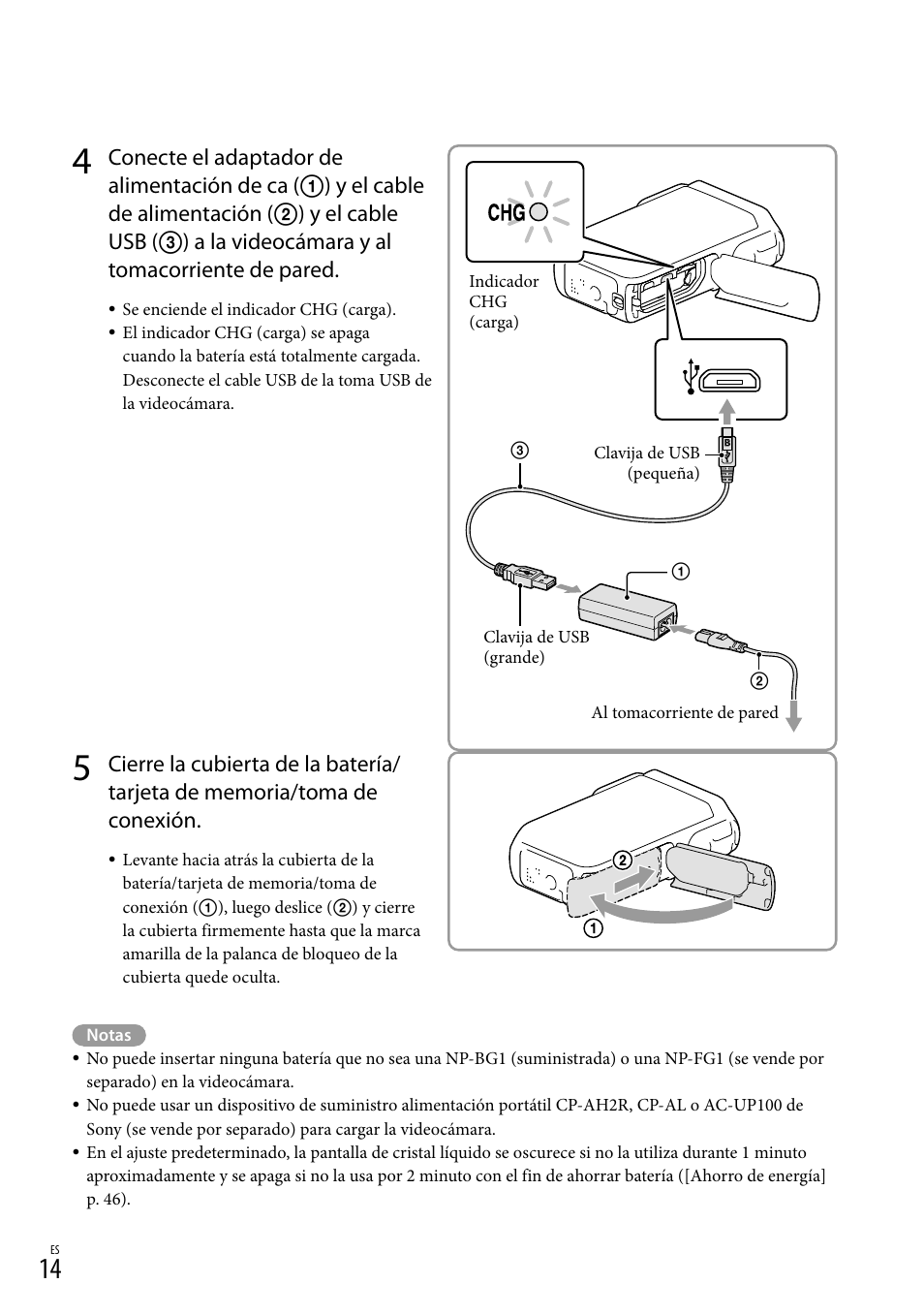 Ga) (14), Usb) (14, 37) | Sony HDR-GW77V User Manual | Page 78 / 199