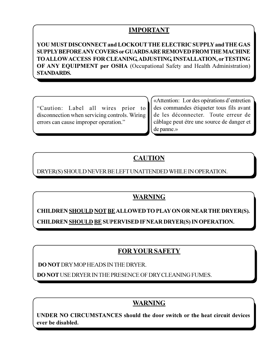 American Dryer Corp. MLG-130DR (HSI) User Manual | Page 3 / 45