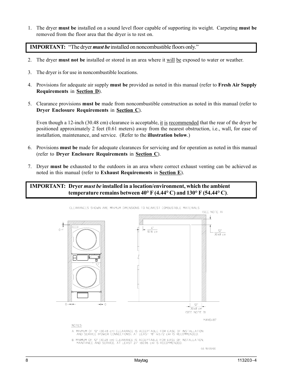 American Dryer Corp. MLG31PCB User Manual | Page 12 / 44