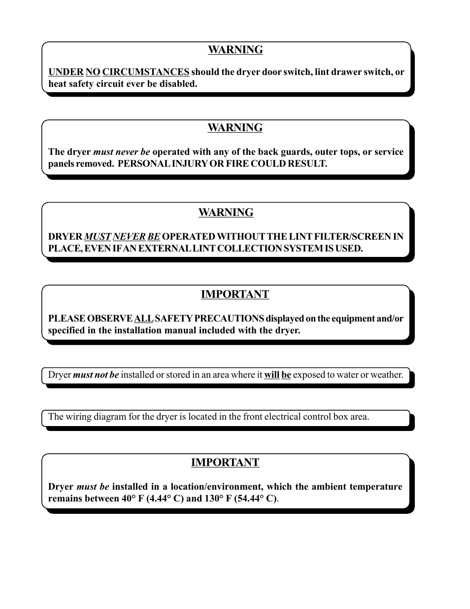 American Dryer Corp. MLG31PCB User Manual | Page 4 / 44