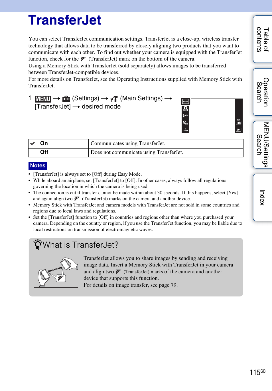 Transferjet, What is transferjet | Sony DSC-TX7 User Manual | Page 115 / 168