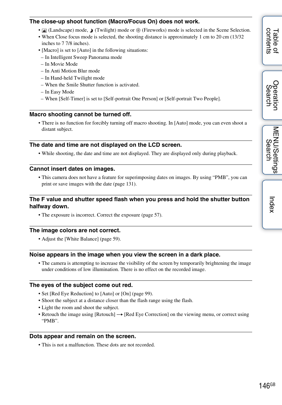 Sony DSC-TX7 User Manual | Page 146 / 168