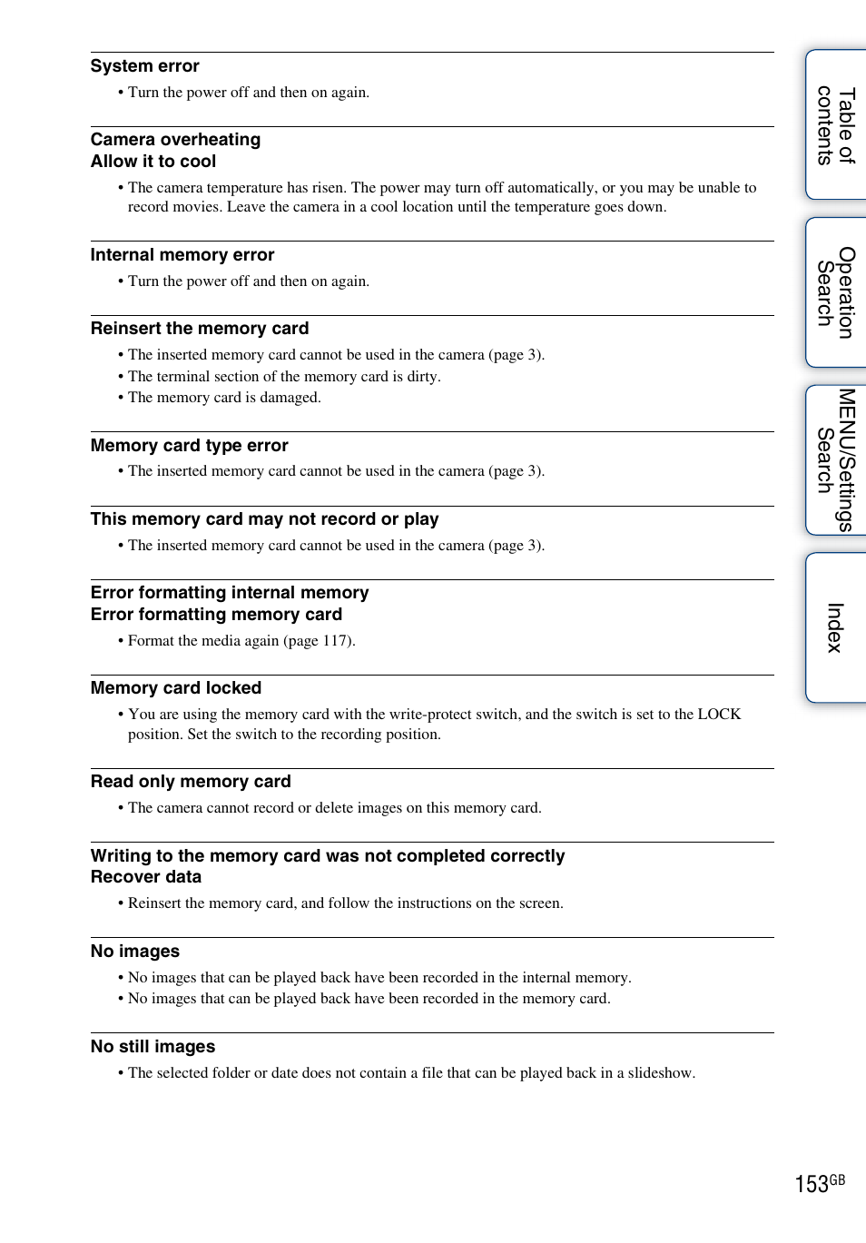 Sony DSC-TX7 User Manual | Page 153 / 168