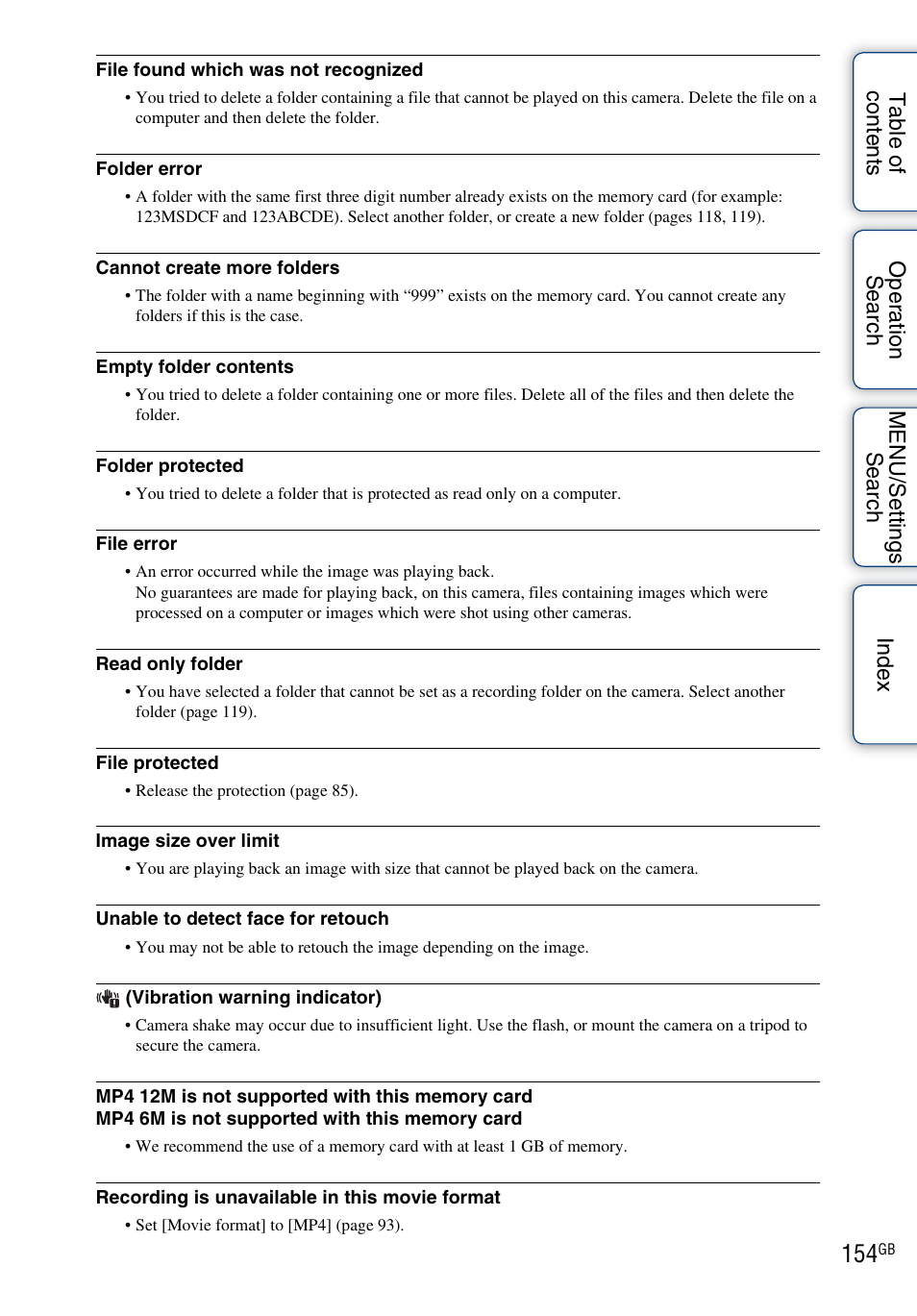 Sony DSC-TX7 User Manual | Page 154 / 168