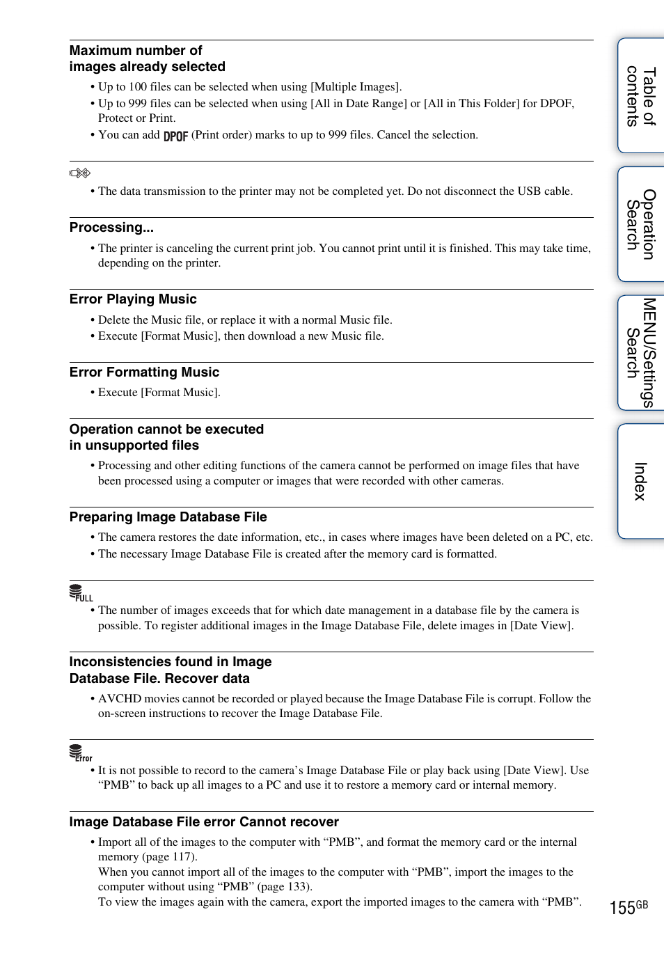 Sony DSC-TX7 User Manual | Page 155 / 168