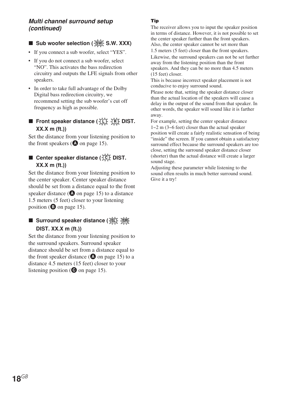 Sony STR-DE585 User Manual | Page 18 / 56