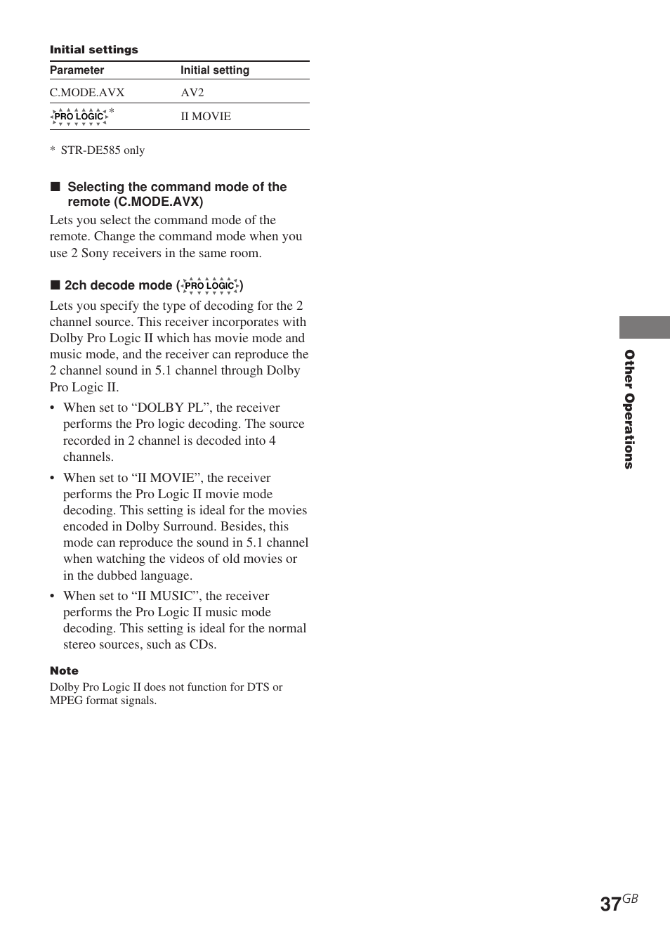 Sony STR-DE585 User Manual | Page 37 / 56