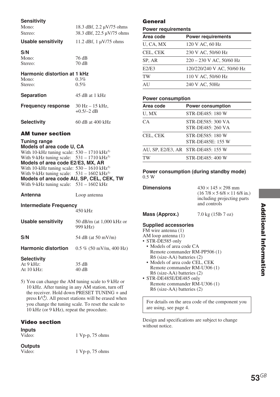 Sony STR-DE585 User Manual | Page 53 / 56