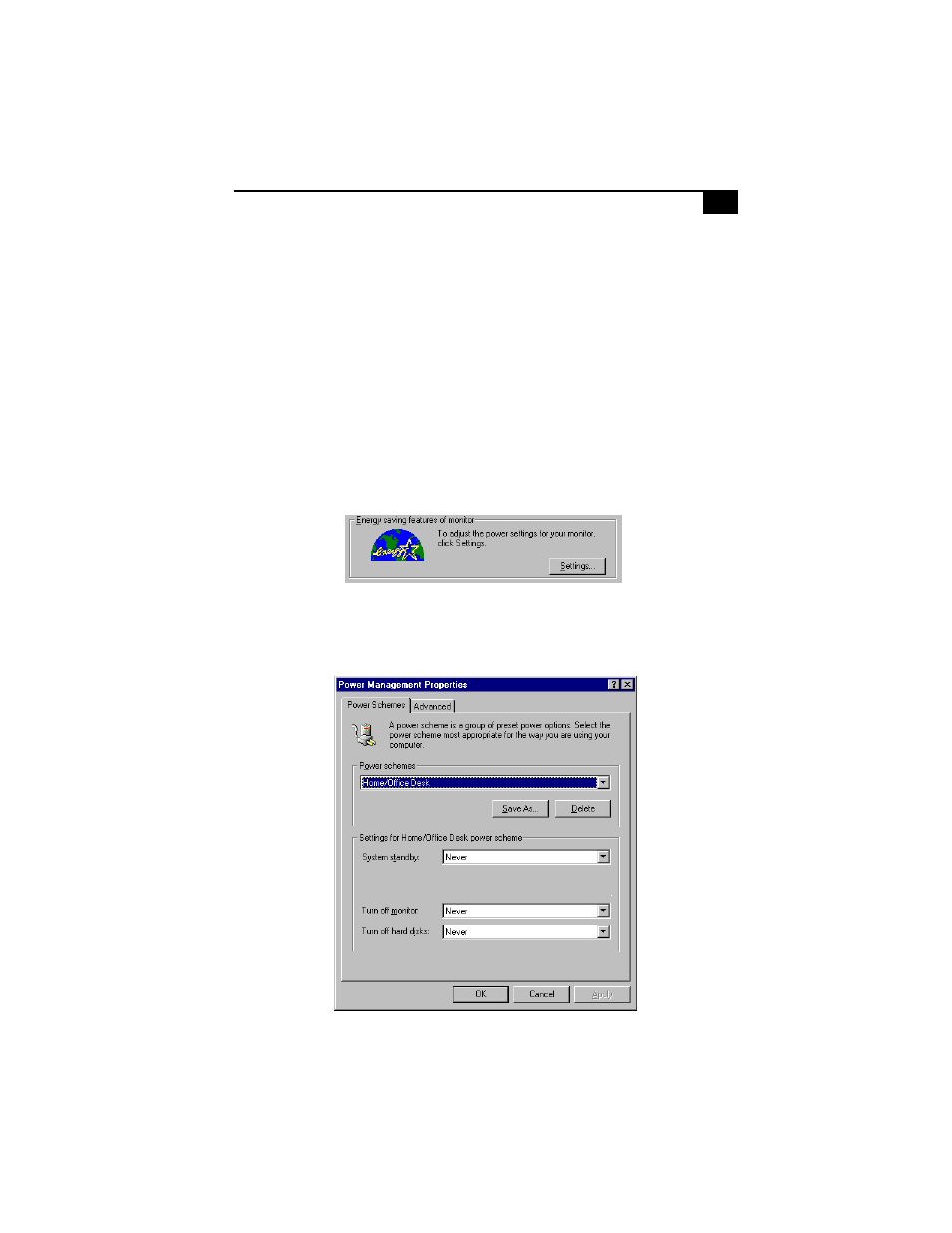 Changing the display's power management settings | Sony PCV-E518DS User Manual | Page 27 / 114
