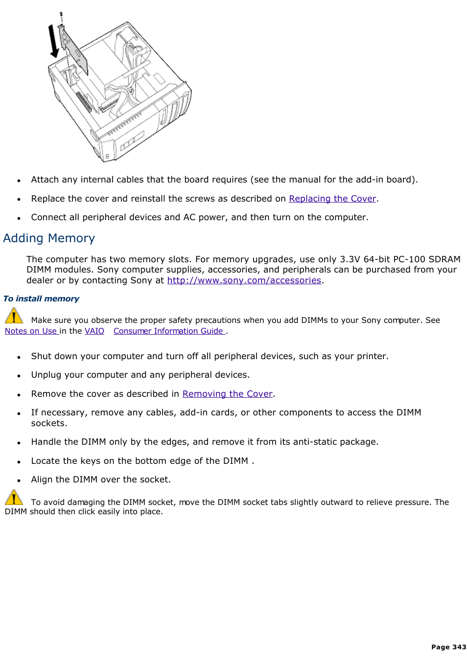 Sony PCV-R547DS User Manual | Page 343 / 514