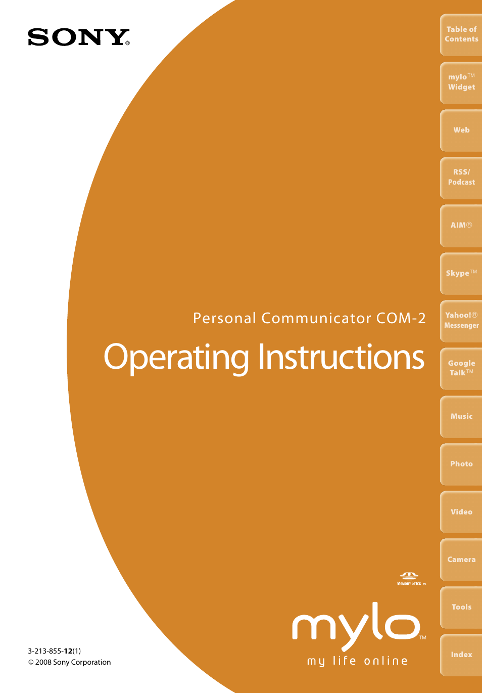 Sony COM-2 User Manual | 270 pages