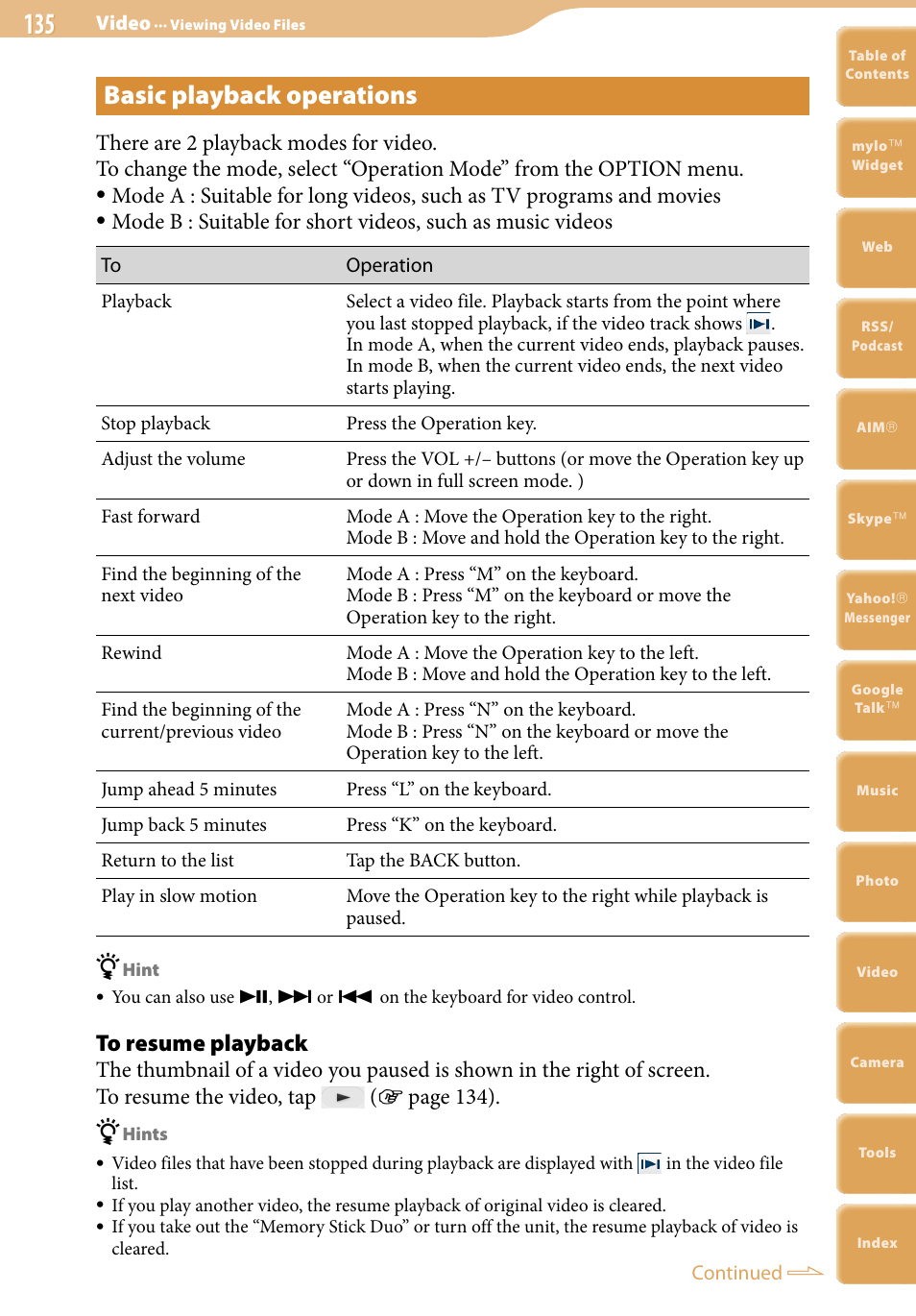 Basic playback operations | Sony COM-2 User Manual | Page 135 / 270