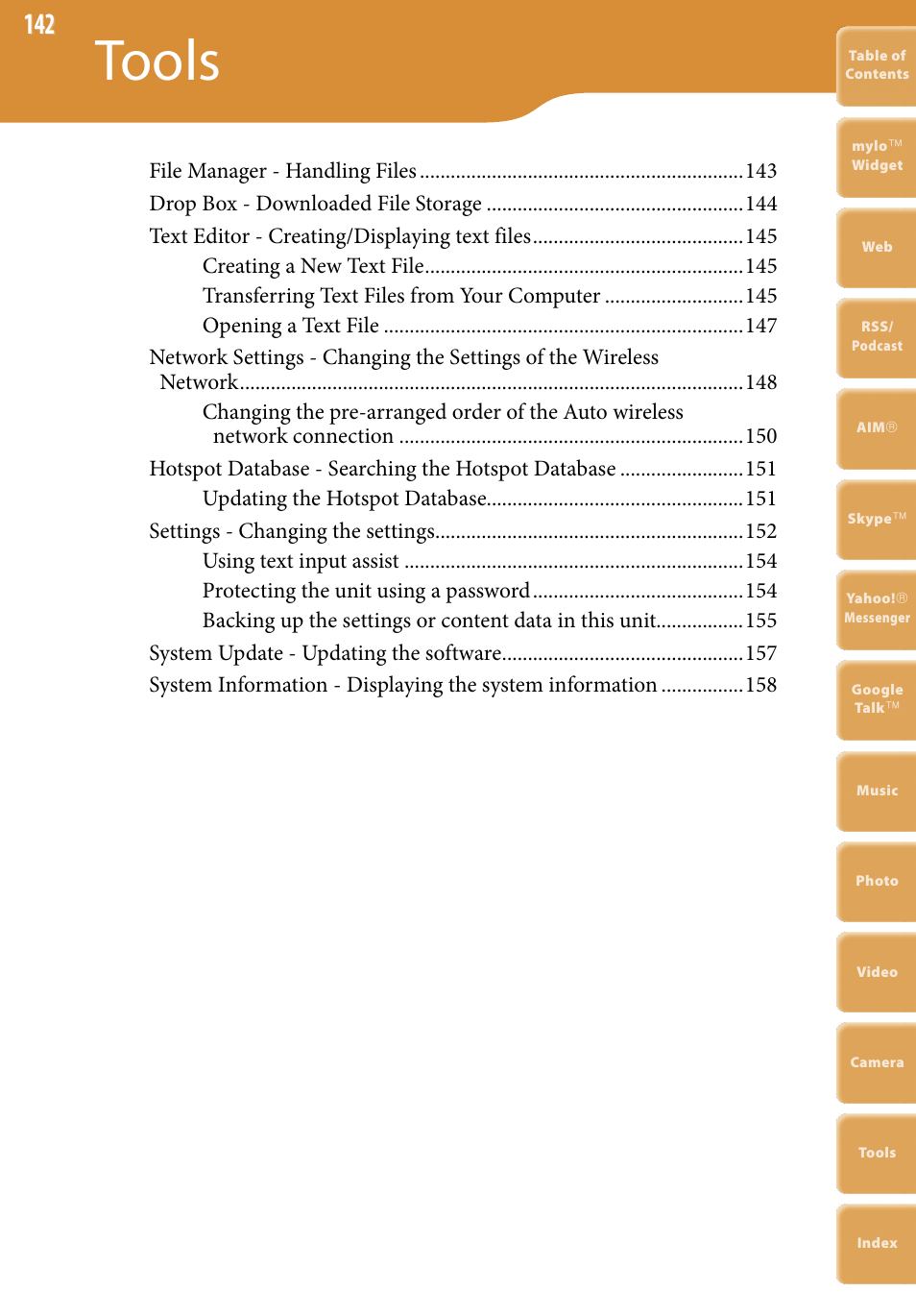 Tools | Sony COM-2 User Manual | Page 142 / 270