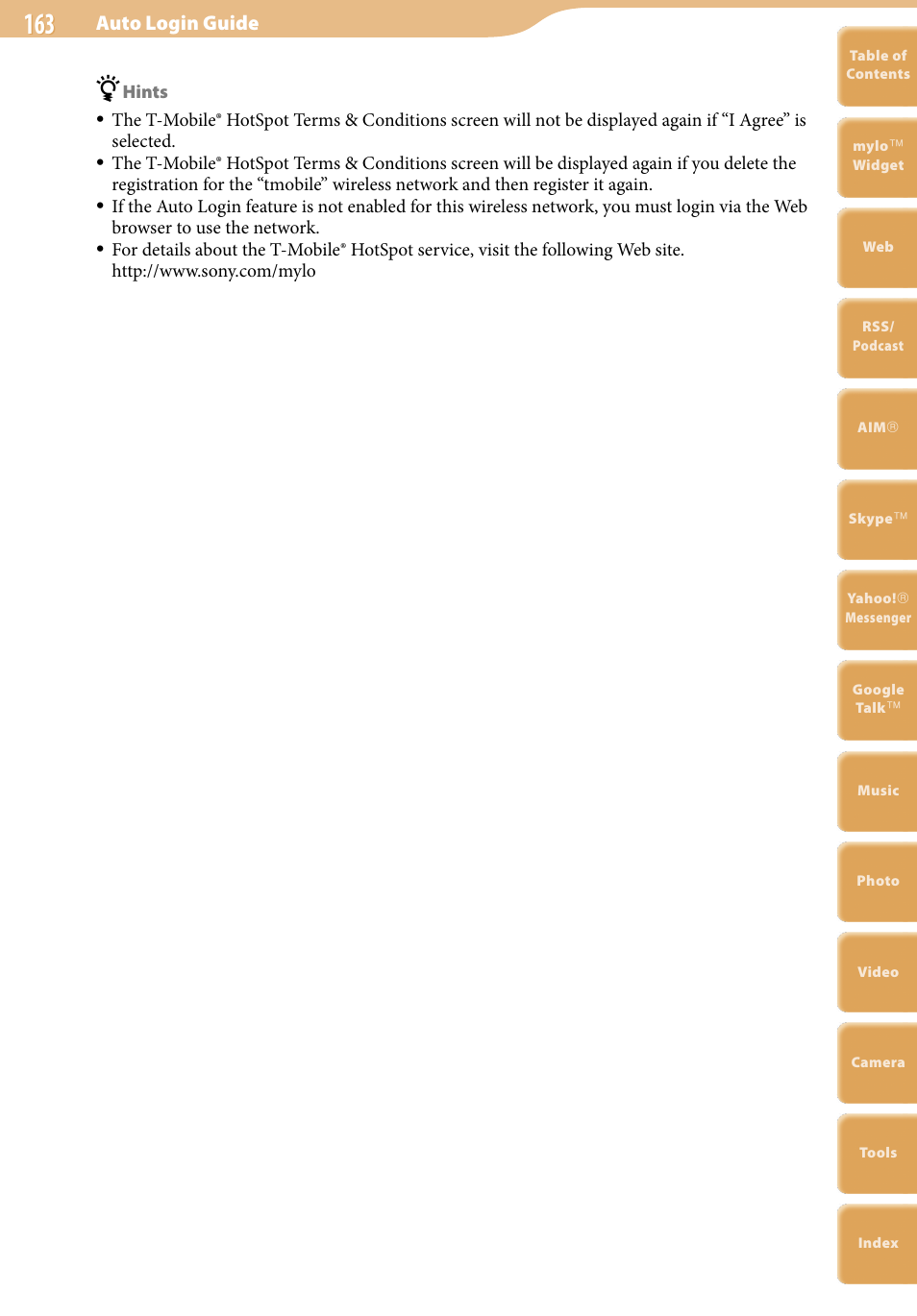 Auto login guide | Sony COM-2 User Manual | Page 163 / 270