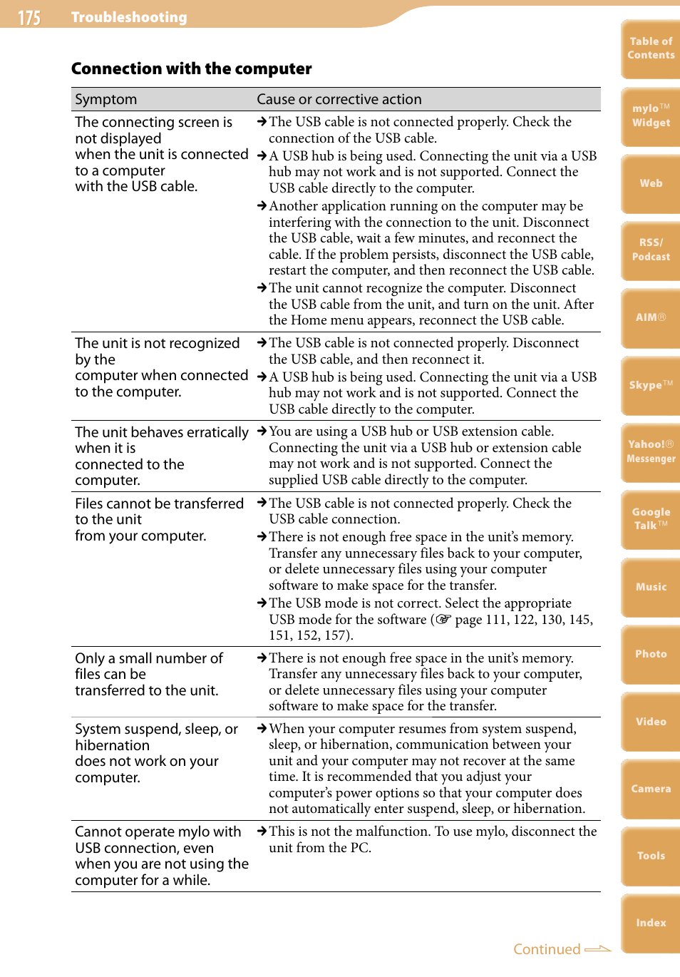 Connection with the computer | Sony COM-2 User Manual | Page 175 / 270