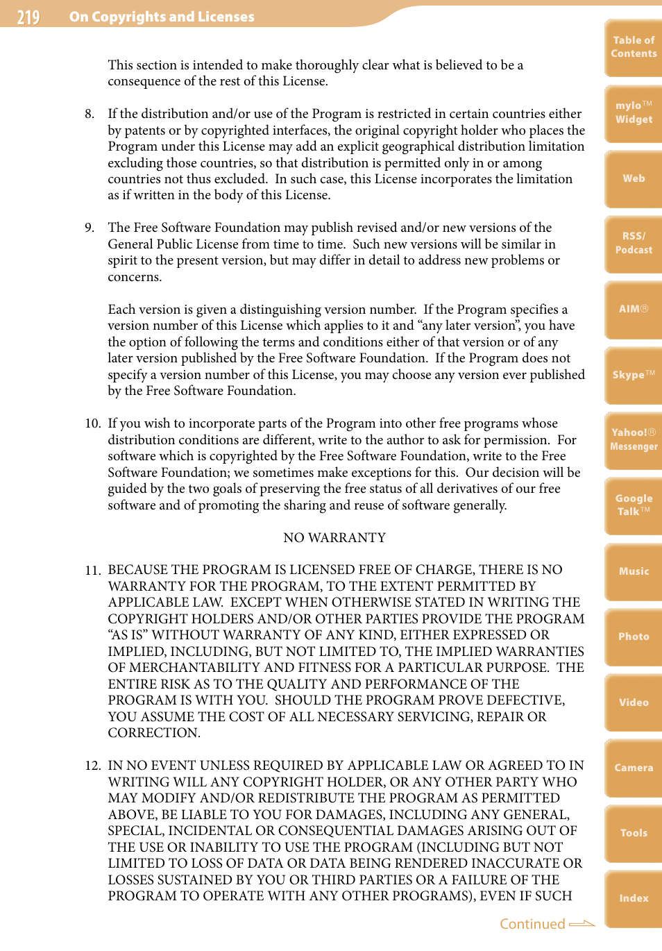 Sony COM-2 User Manual | Page 219 / 270