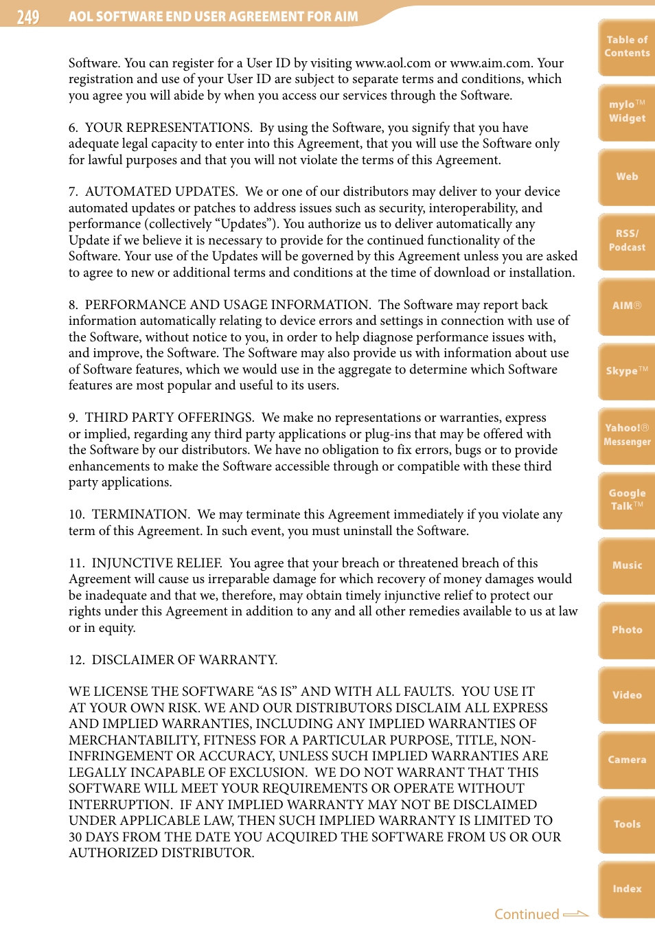 Sony COM-2 User Manual | Page 249 / 270