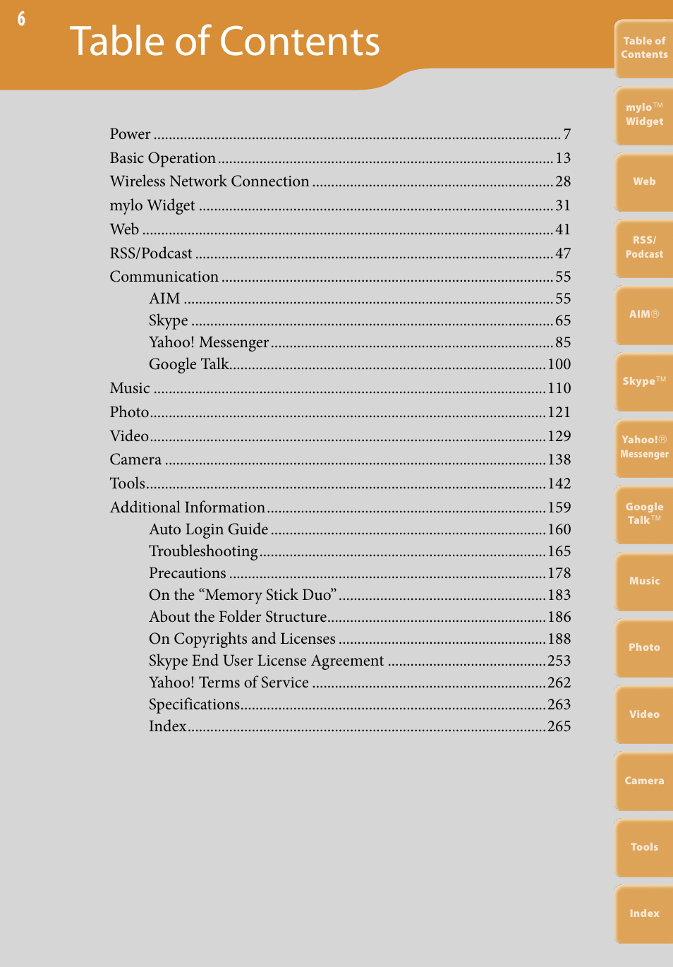 Sony COM-2 User Manual | Page 6 / 270