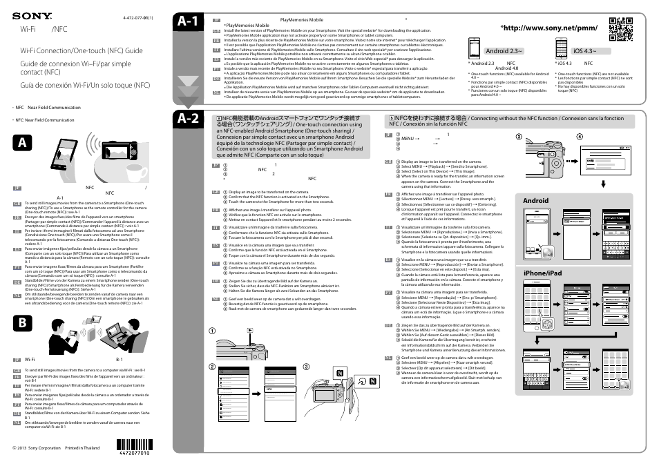 Sony NEX-5TL User Manual | 2 pages