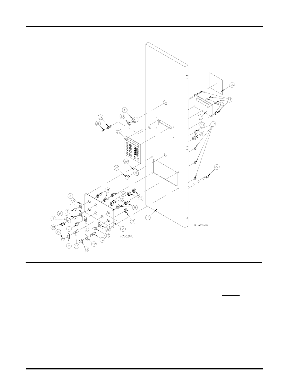 Front control door assembly | American Dryer Corp. AD-410 User Manual | Page 20 / 72