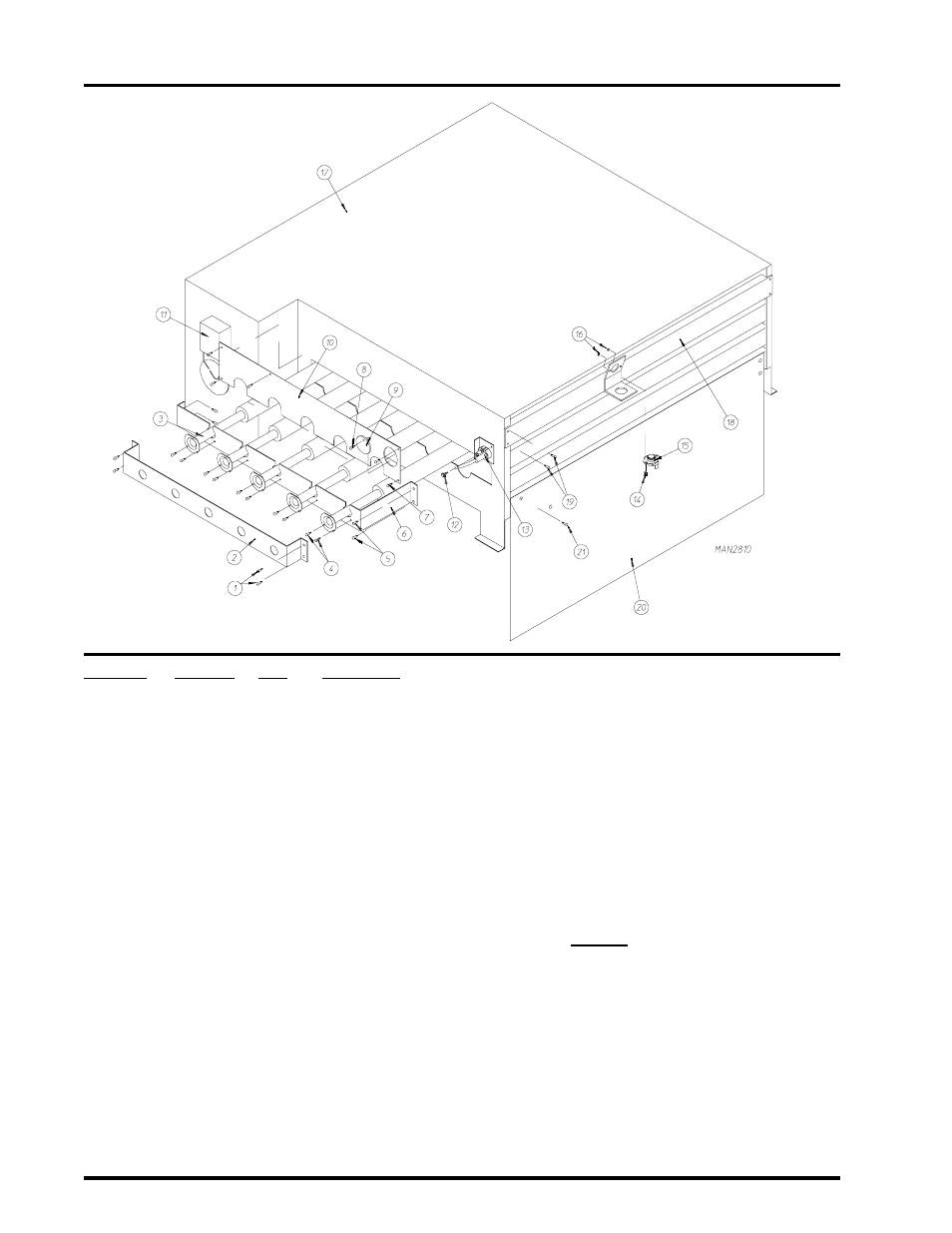 Front burner box assembly | American Dryer Corp. AD-410 User Manual | Page 40 / 72